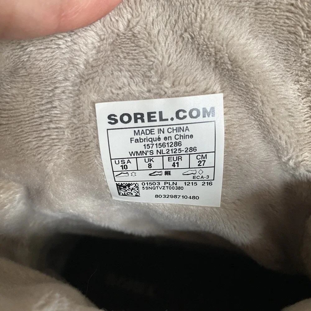 Sorel Fancy Lace II Waterproof Fleece Lined Winter Boots Size 10 EU 41 Brown